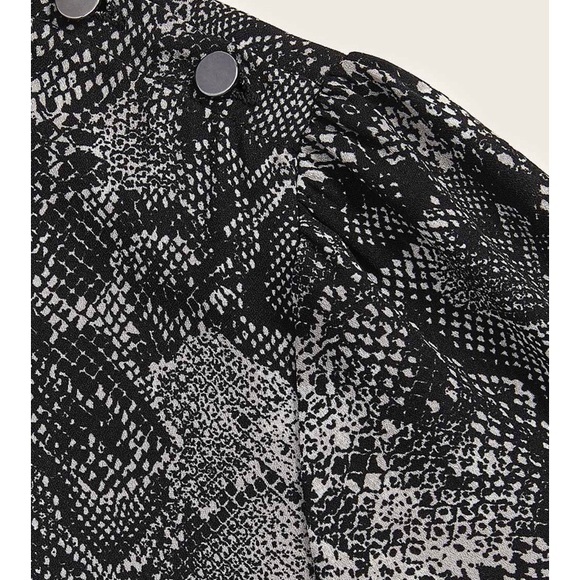 AW&CO Snake Print Bow Neck Dress - Picture 5 of 5